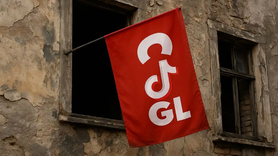 Bandiera CGL social con logo TikTok