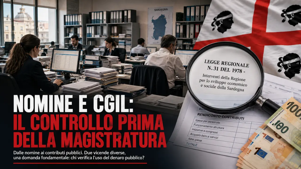 Documenti relativi ai contributi della Regione Sardegna alla CGIL Sardegna, con riferimento alla Legge regionale n. 31 del 1978 e ai controlli sull'utilizzo delle risorse pubbliche.